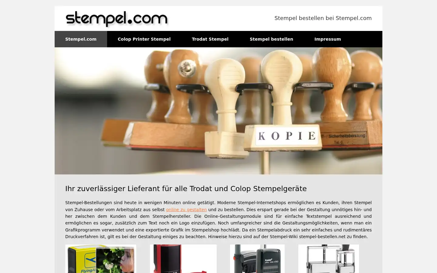 Screenshot of stempel.com