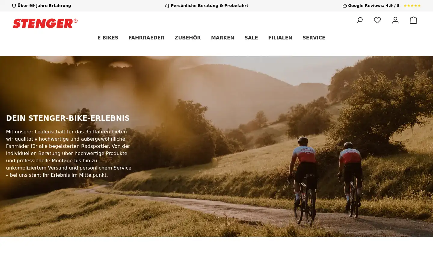 Screenshot of stenger-bike.de