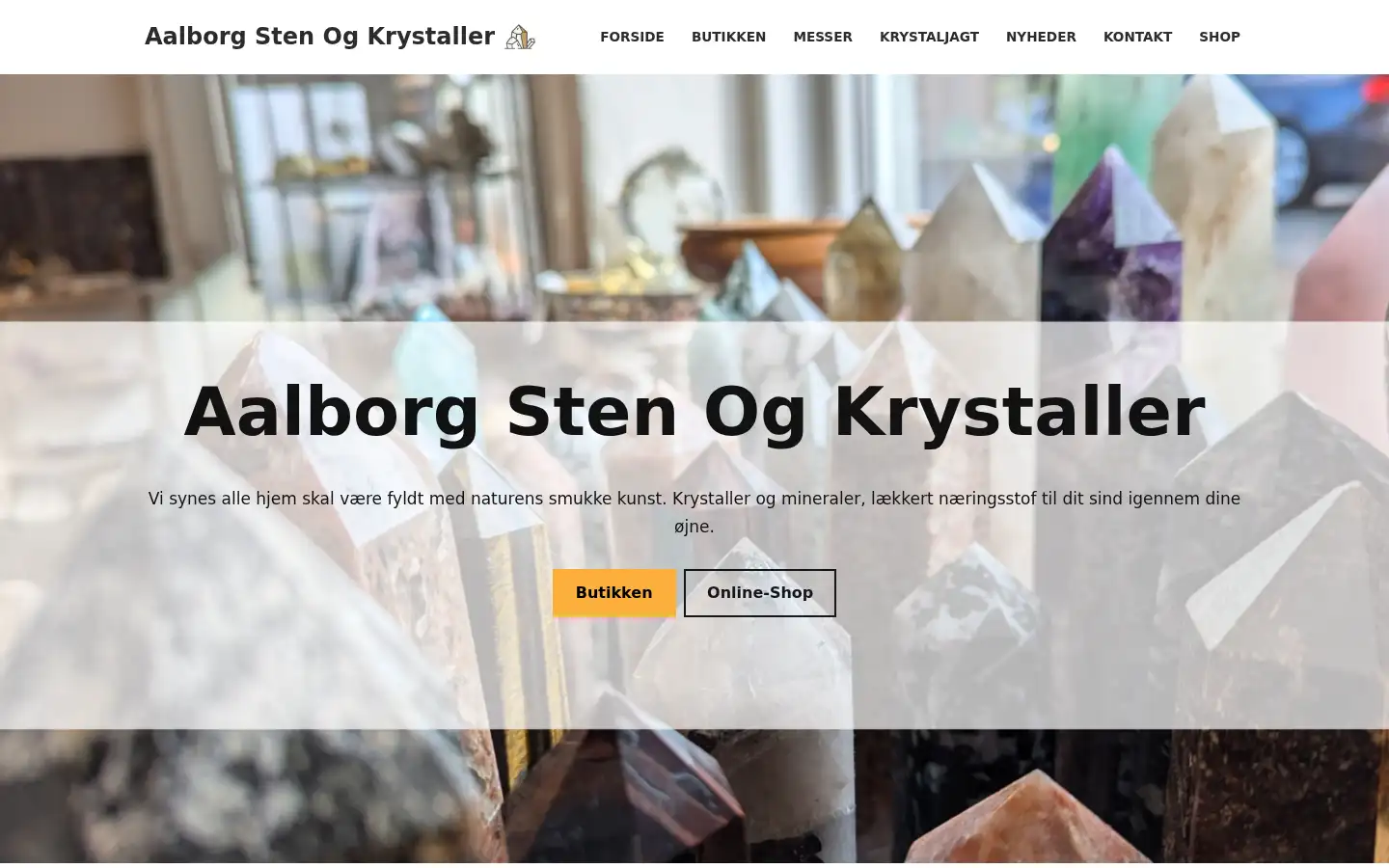 Screenshot of stenogkrystal.dk