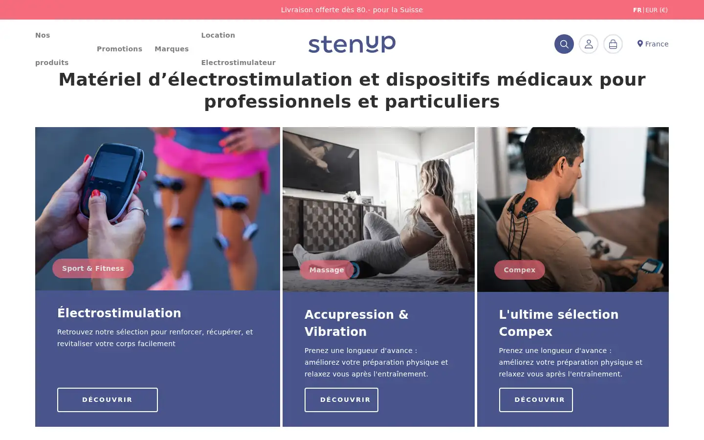 Screenshot of stenup.com