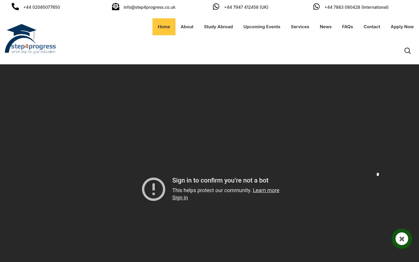 Screenshot of step4progress.co.uk