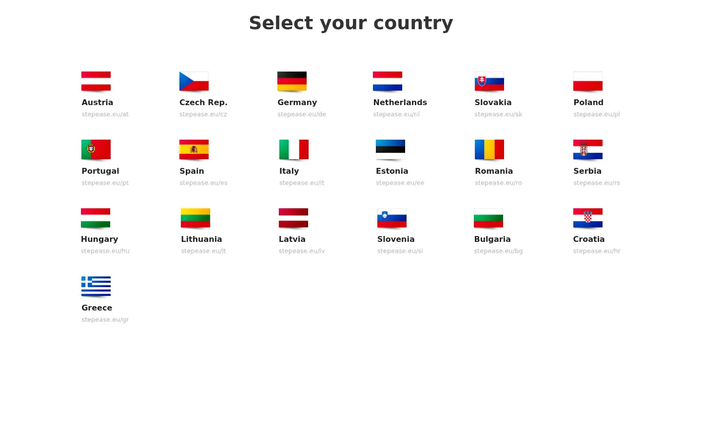 Screenshot of stepease.eu