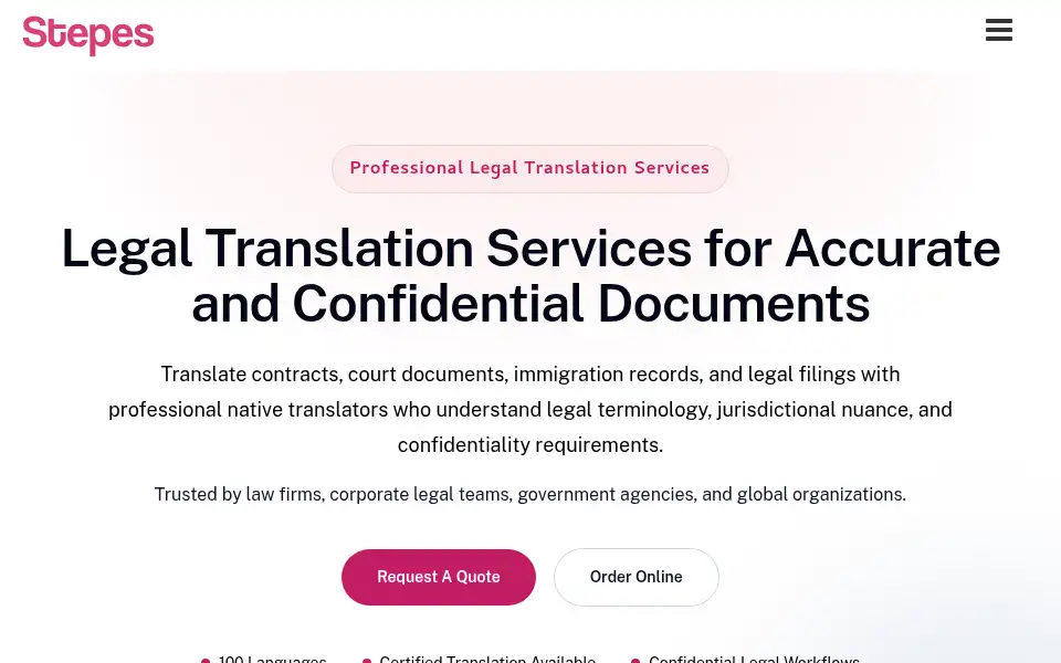 Screenshot of stepes.com