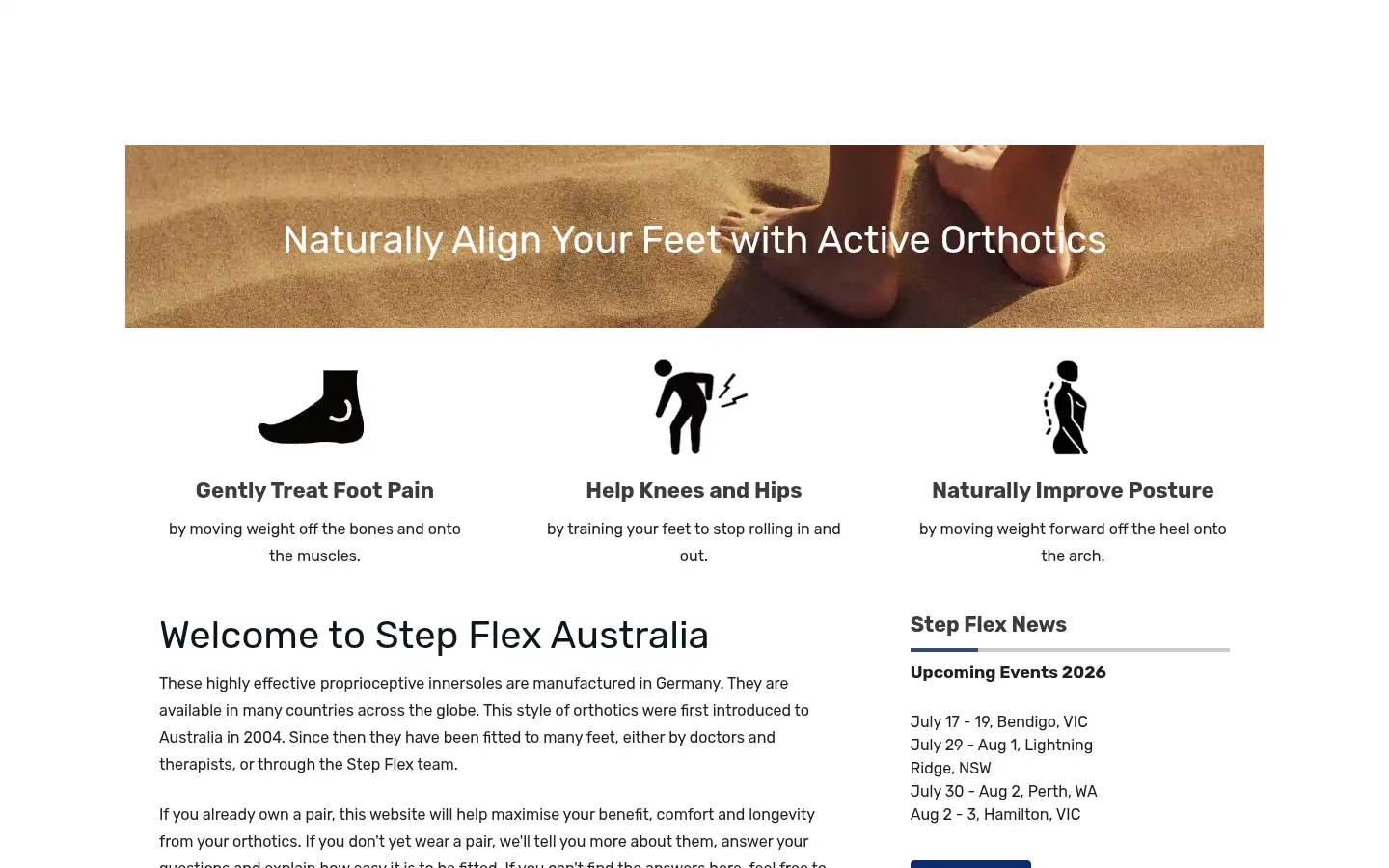 Screenshot of stepflex.com.au