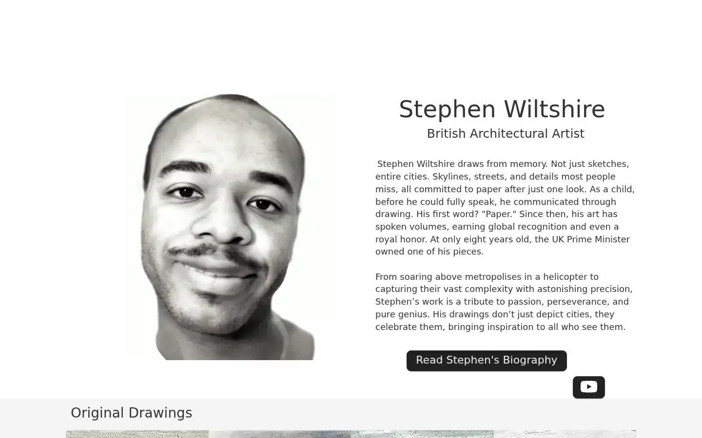 Screenshot of stephenwiltshire.co.uk