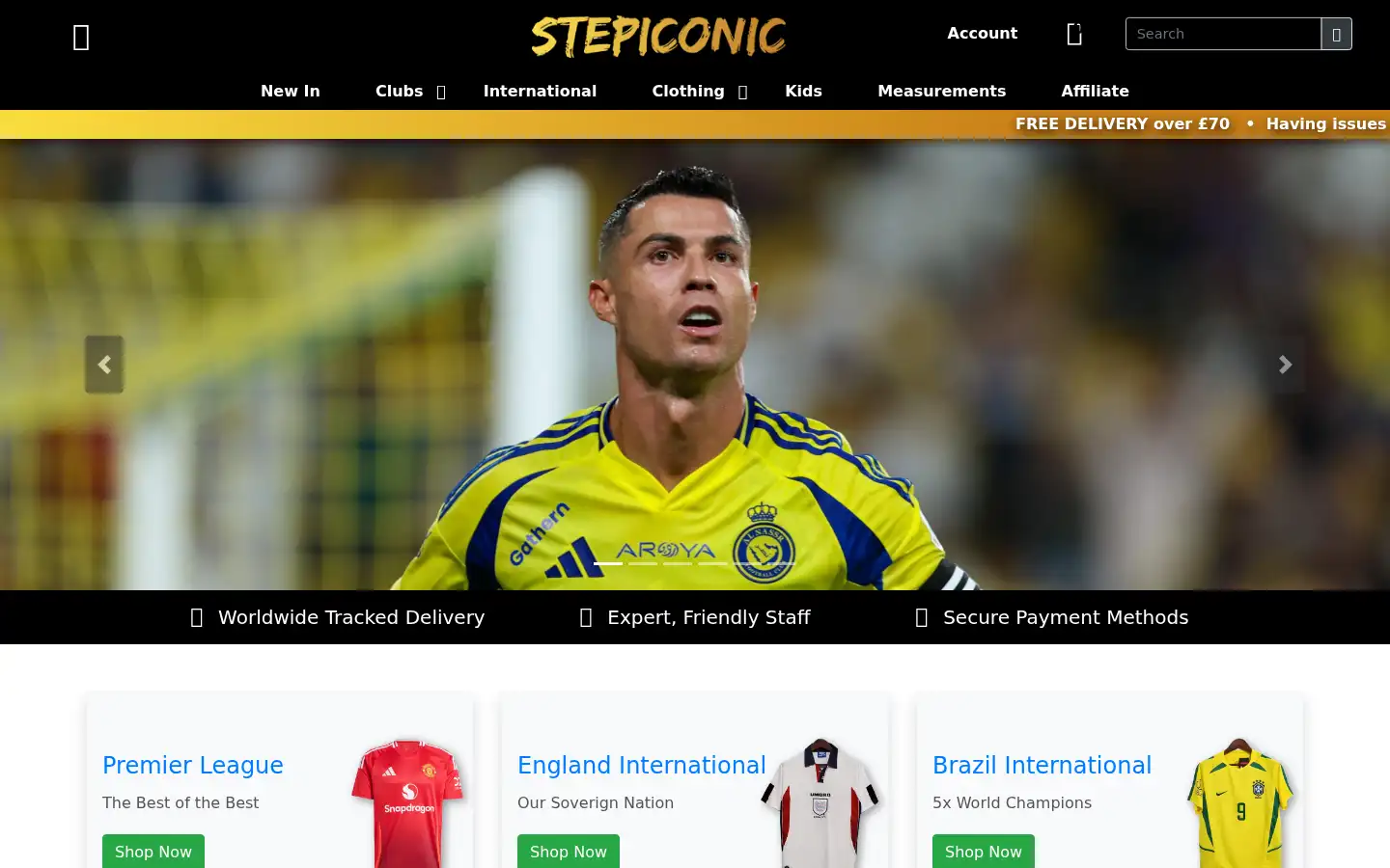 Screenshot of stepiconic.co.uk
