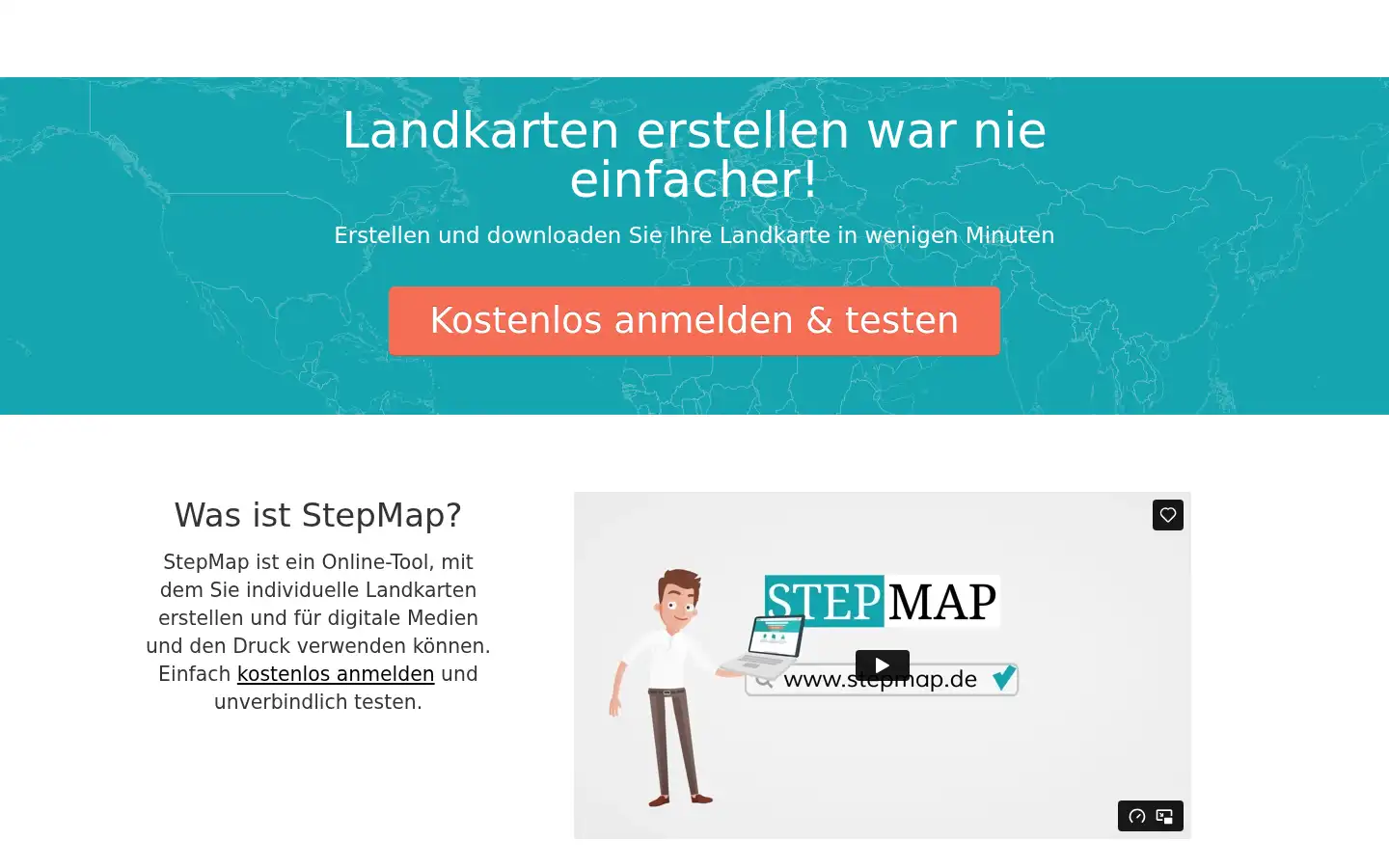 Screenshot of stepmap.de