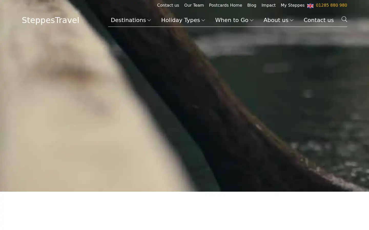 Screenshot of steppestravel.com