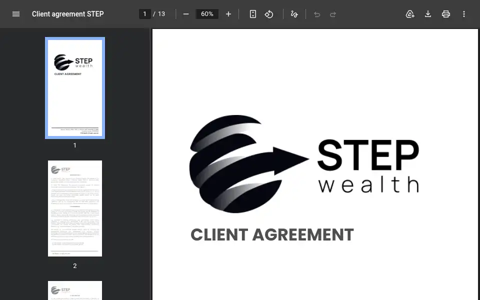 Screenshot of stepwealth.io