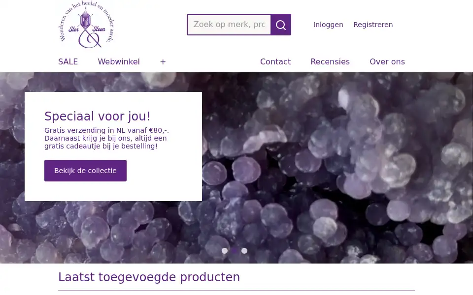 Screenshot of sterensteen.nl