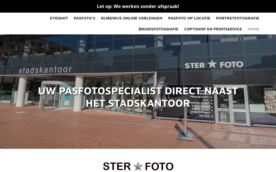 Screenshot of sterfoto.nl