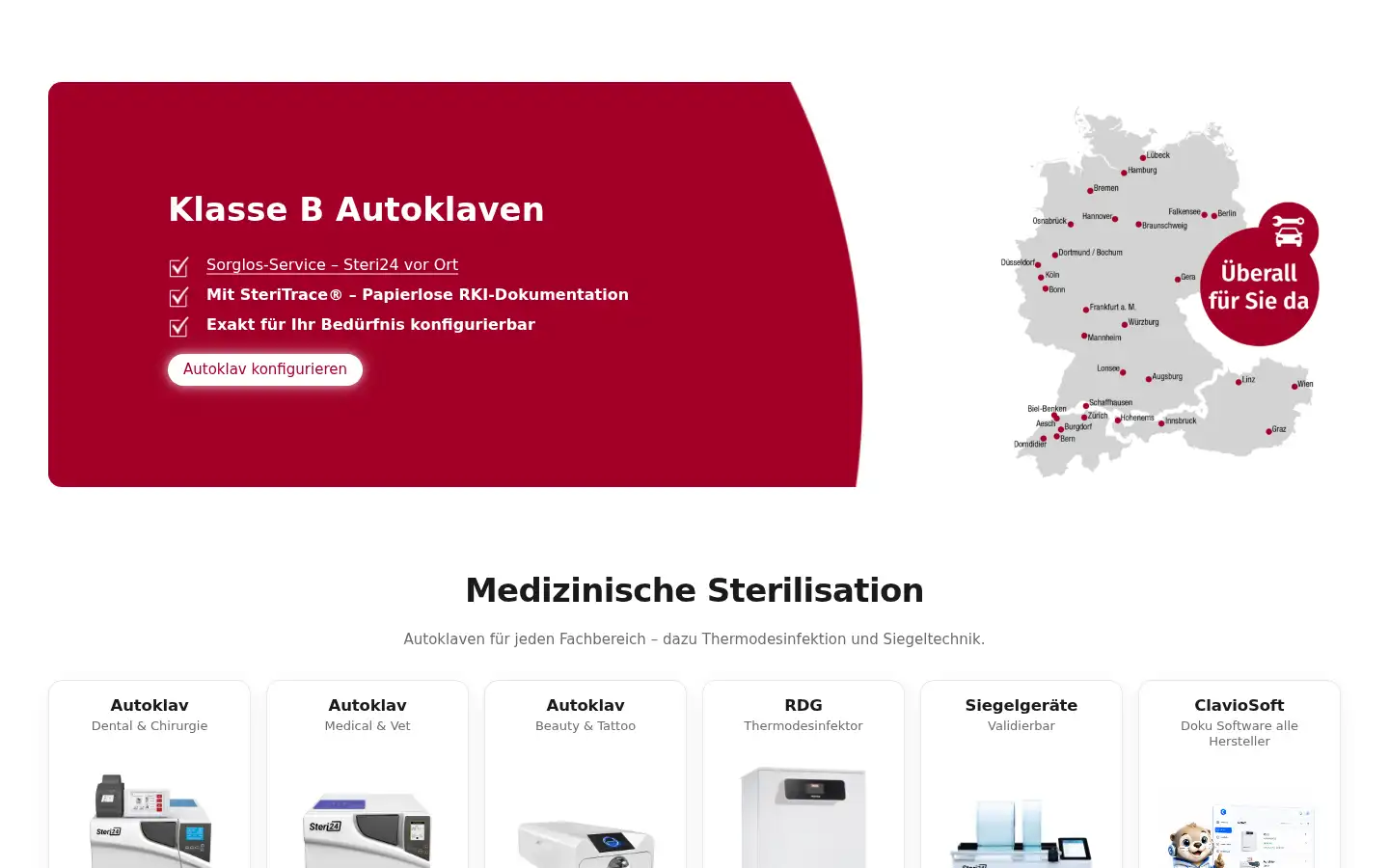 Screenshot of steri24.de