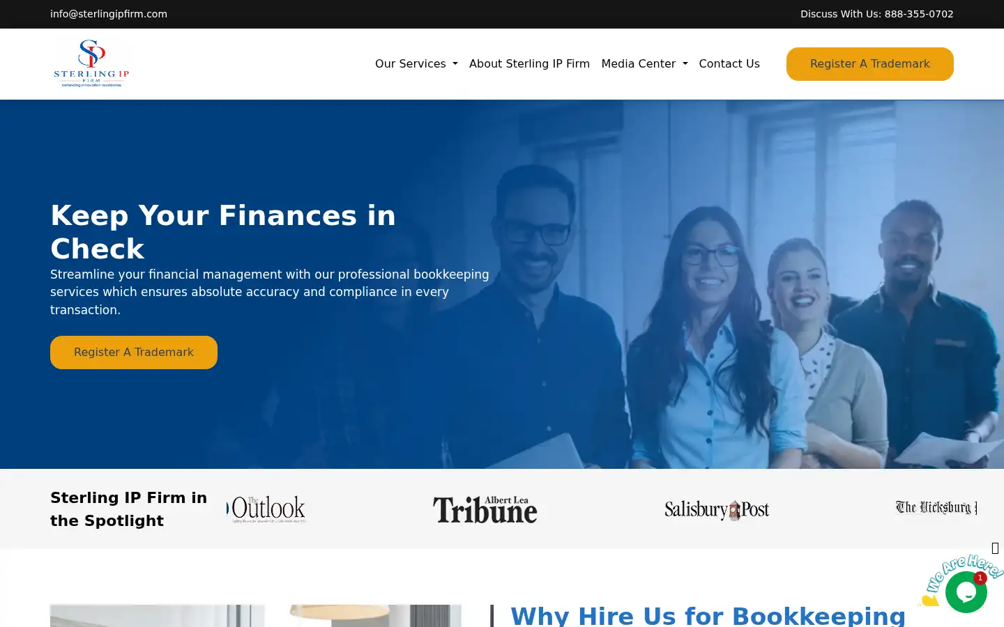 Screenshot of sterlingipfirm.com