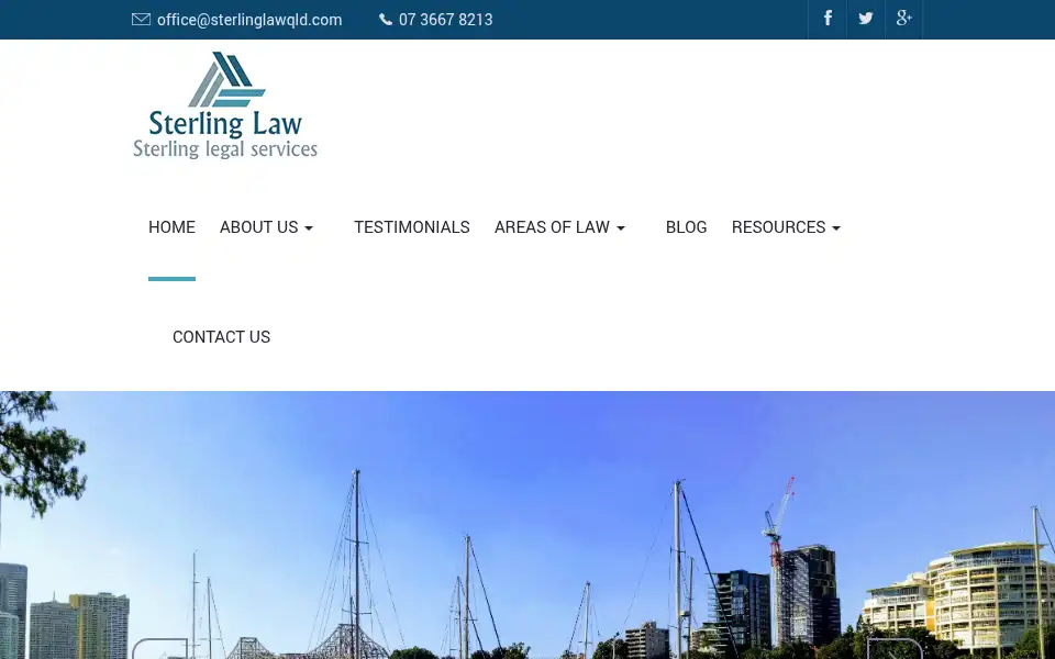 Screenshot of sterlinglawqld.com