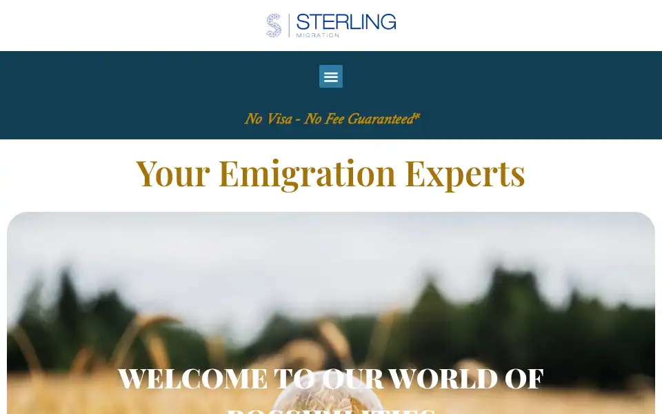 Screenshot of sterlingmigration.com