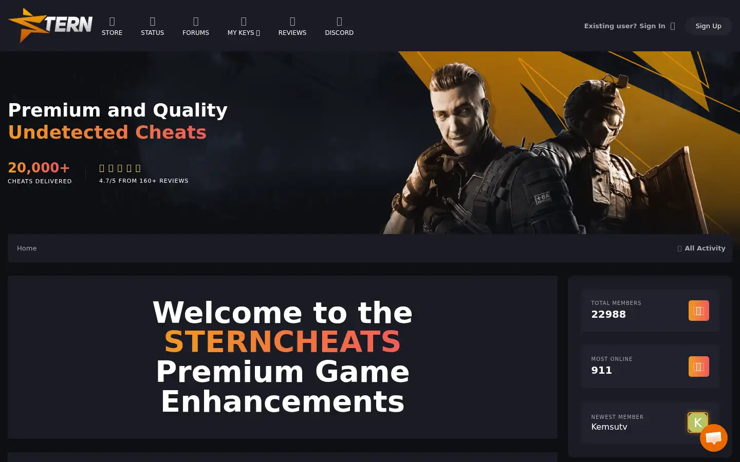 Screenshot of sternclient.biz