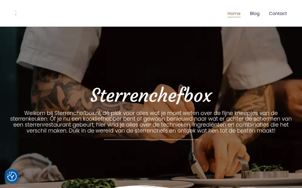 Screenshot of sterrenchefbox.nl