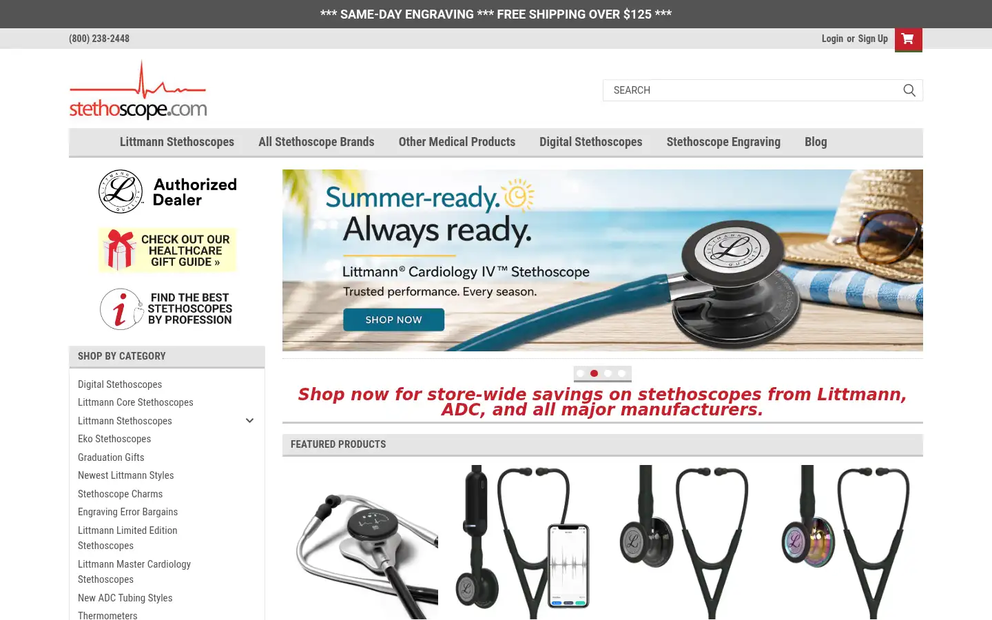 Screenshot of stethoscope.com