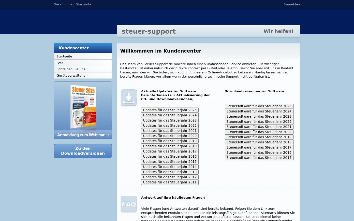 Screenshot of steuer-support.de