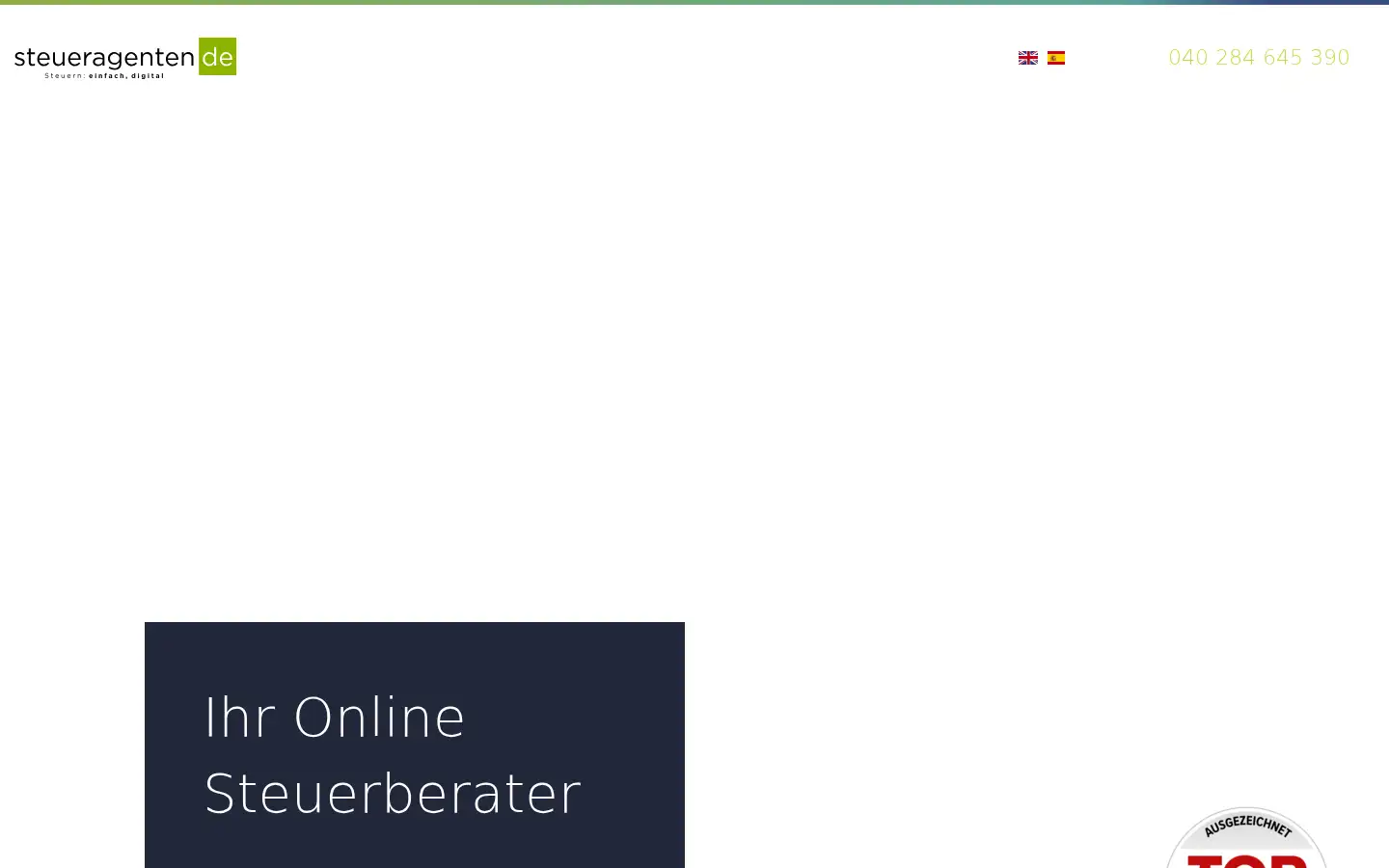 Screenshot of steueragenten.de