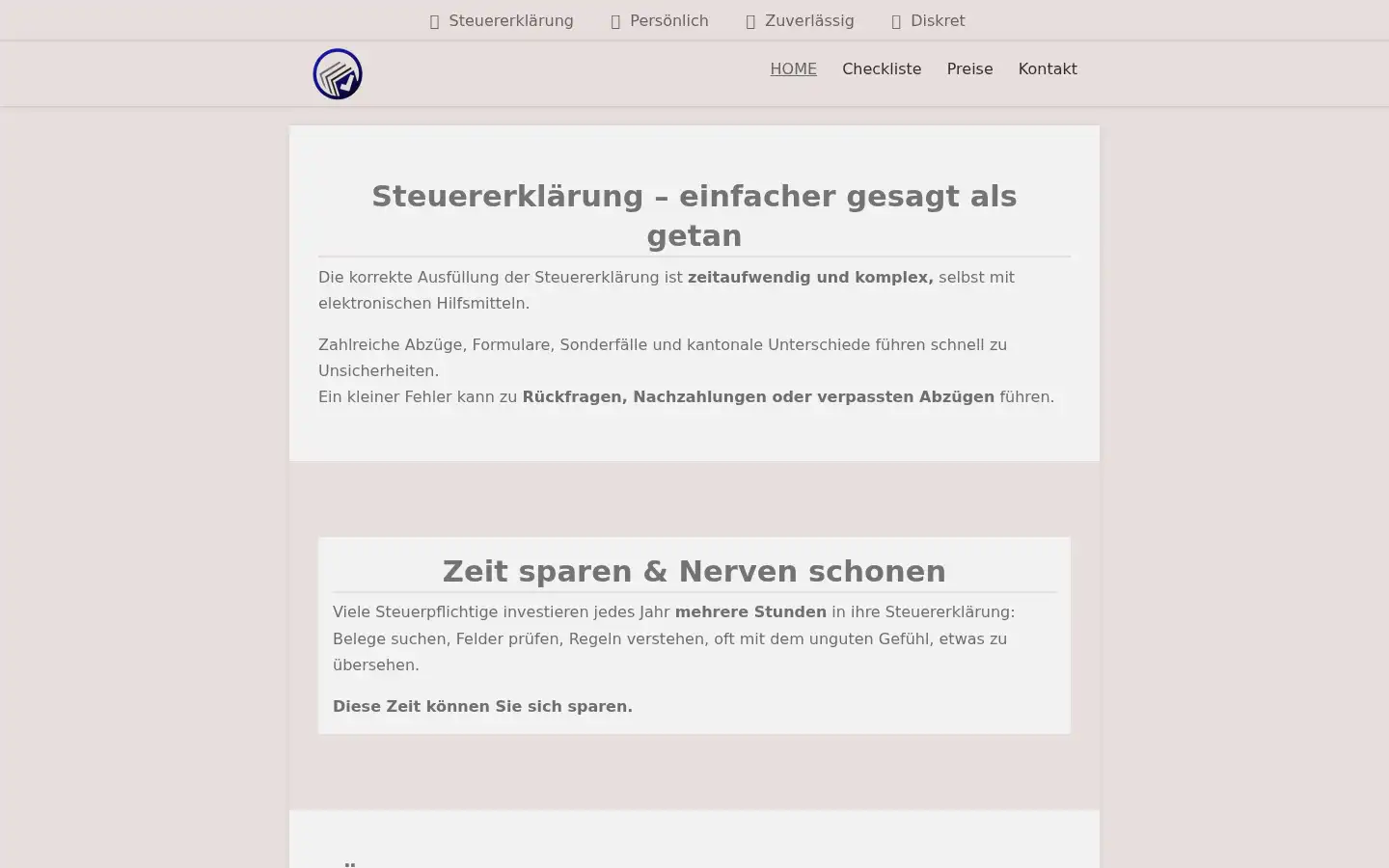 Screenshot of steuerexpert.ch