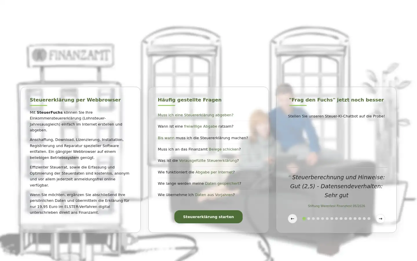 Screenshot of steuerfuchs.de