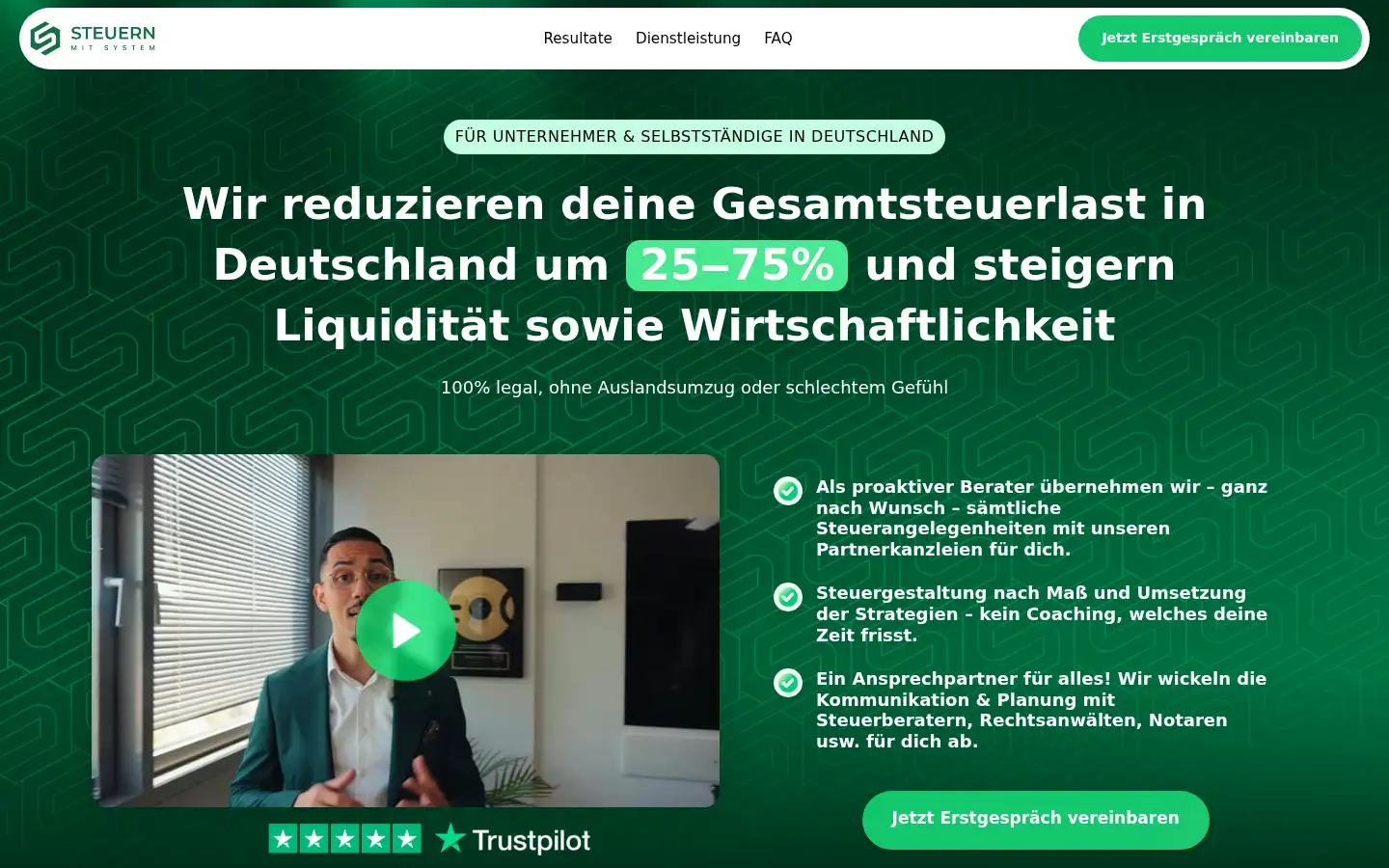 Screenshot of steuernmitsystem.com