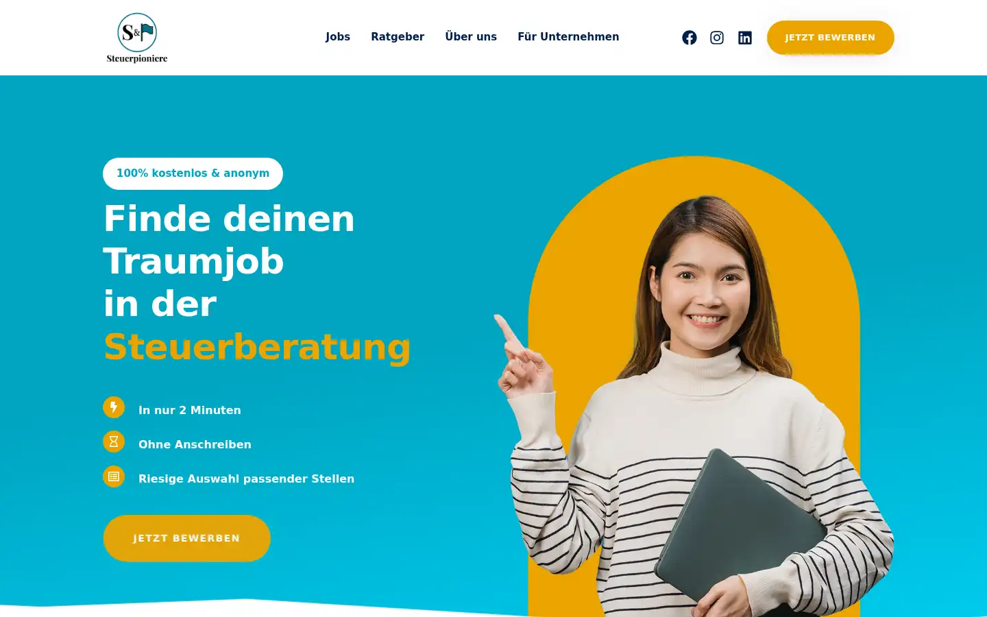 Screenshot of steuerpioniere.de