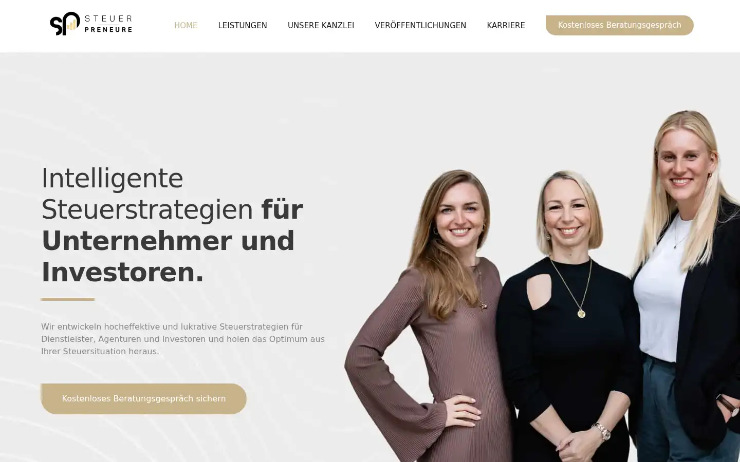 Screenshot of steuerpreneure.de