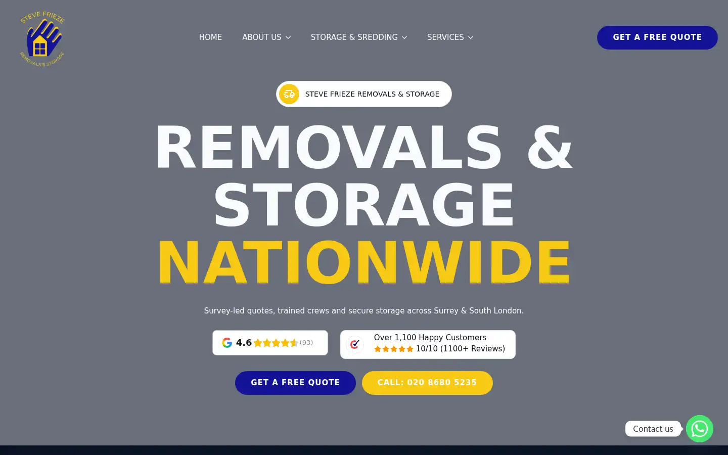 Screenshot of stevefrieze.co.uk