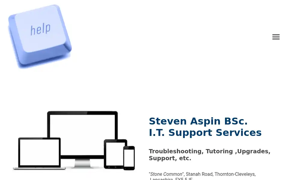Screenshot of stevenaspin.co.uk