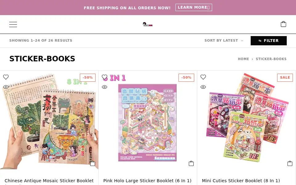 Screenshot of stickerdoll.com