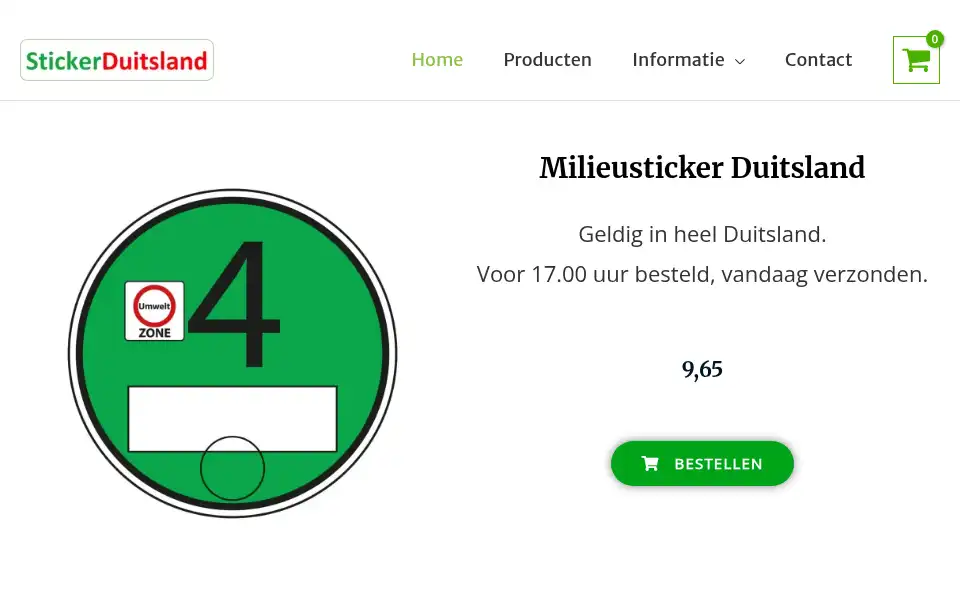 Screenshot of stickerduitsland.nl