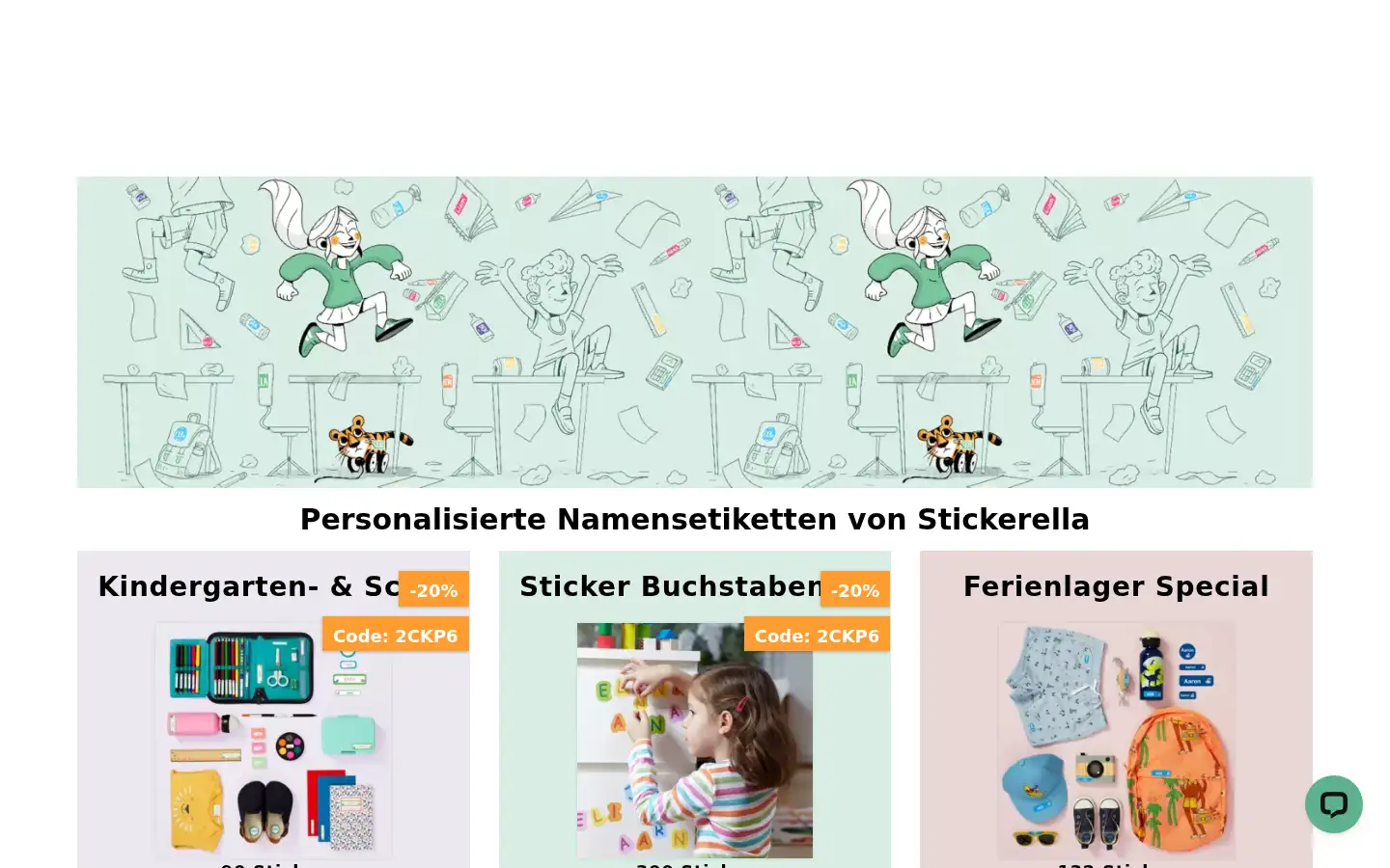 Screenshot of stickerella.ch