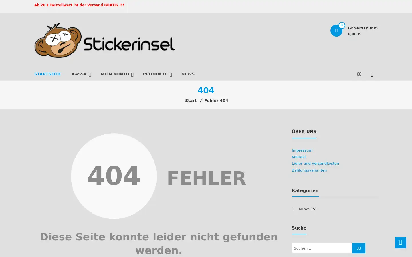 Screenshot of stickerinsel.at