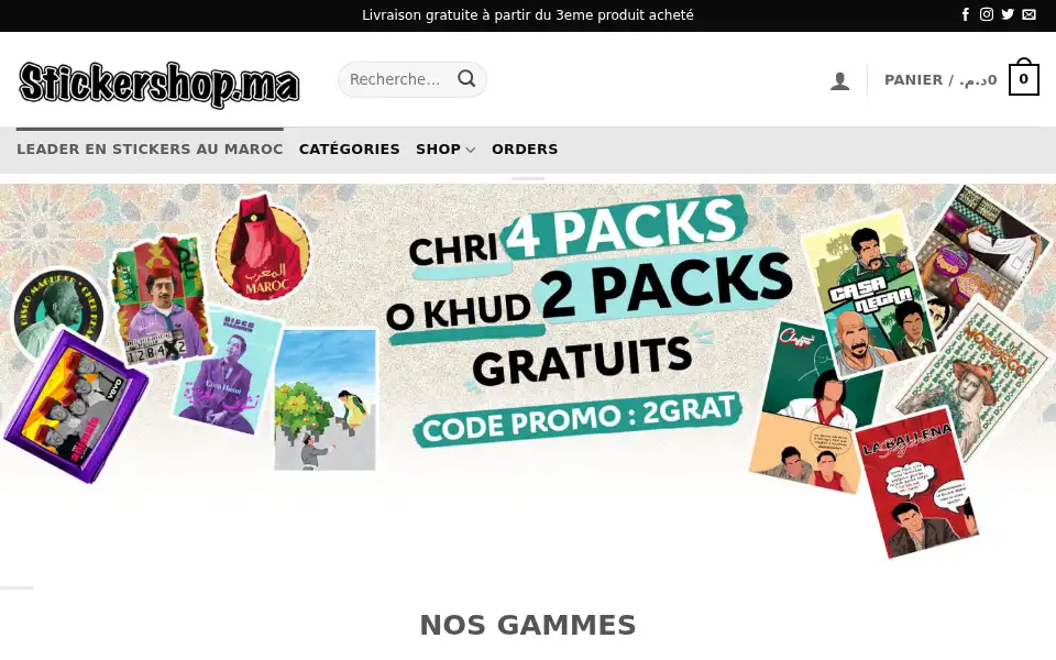 Screenshot of stickershop.ma