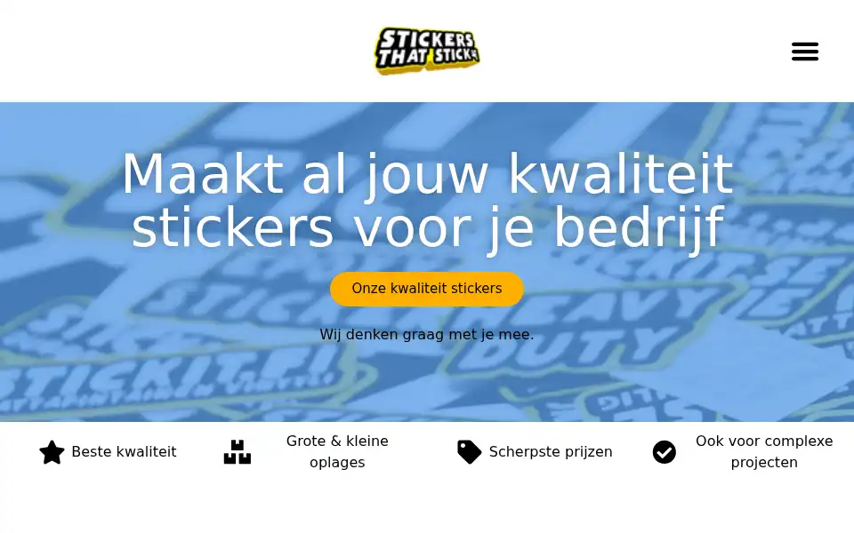 Screenshot of stickersthatstick.nl