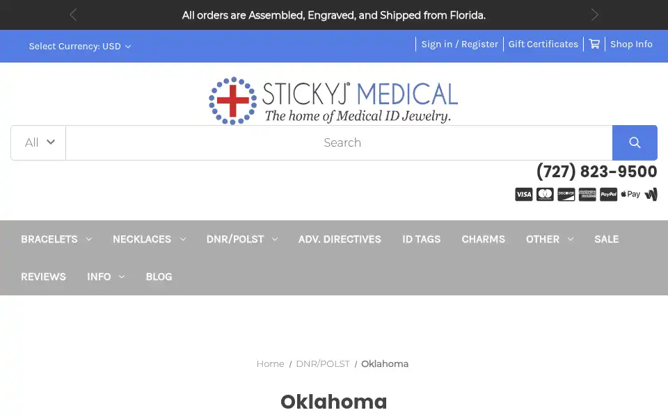 Screenshot of stickyj.com