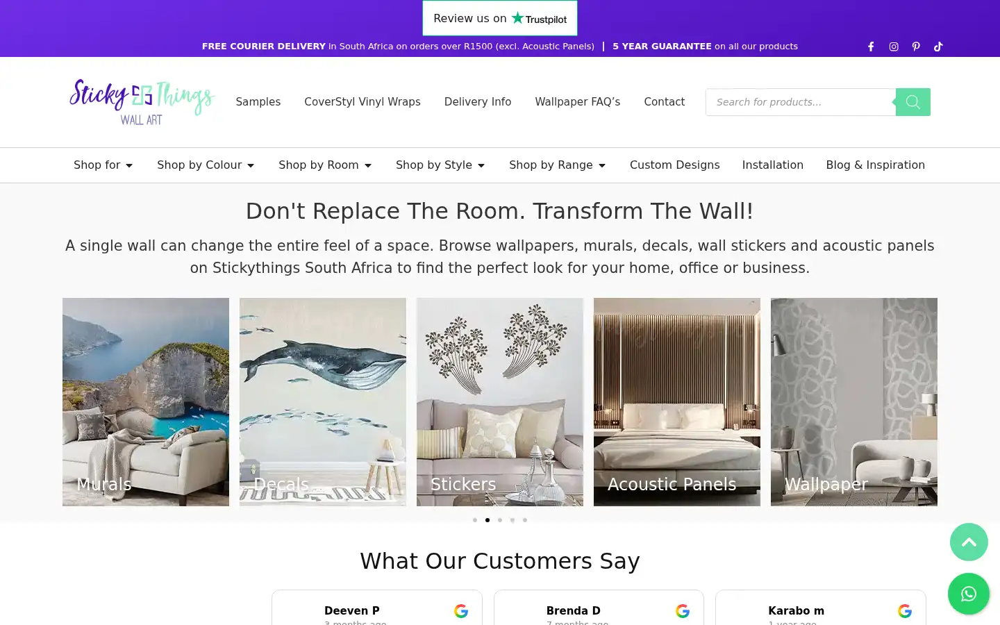 Screenshot of stickythings.co.za