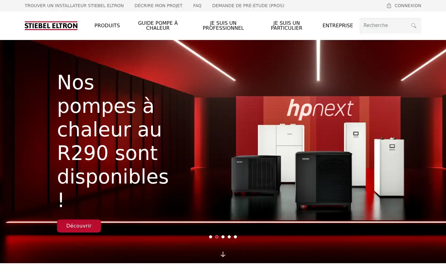 Screenshot of stiebel-eltron.fr