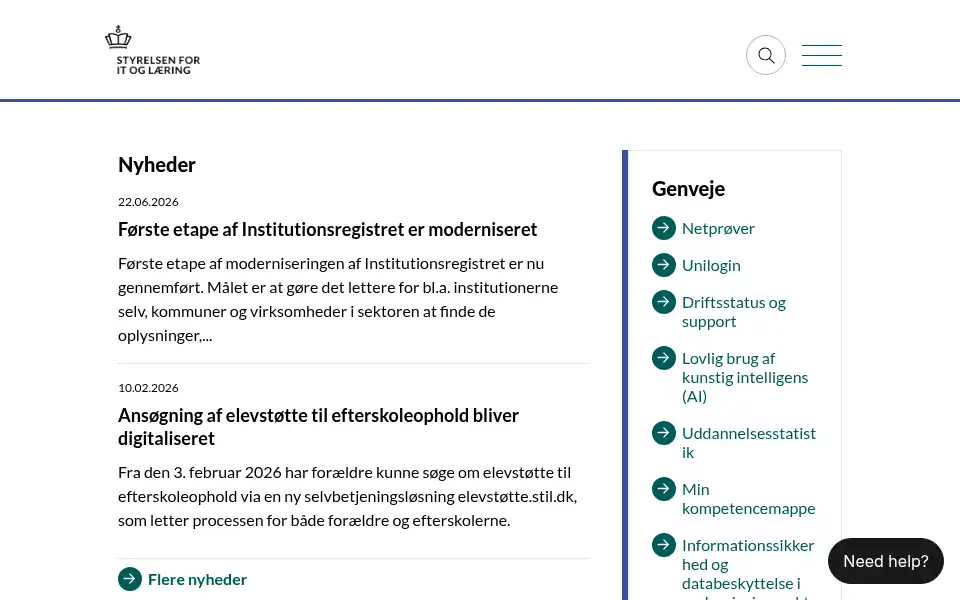 Screenshot of stil.dk