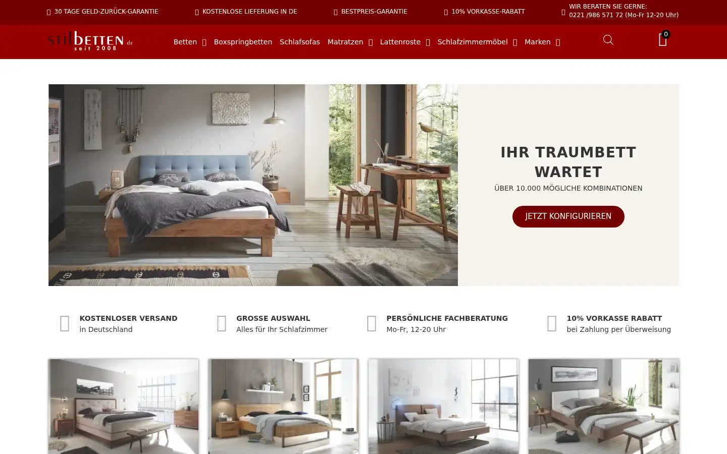 Screenshot of stilbetten.de