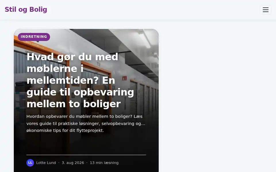 Screenshot of stilogbolig.dk