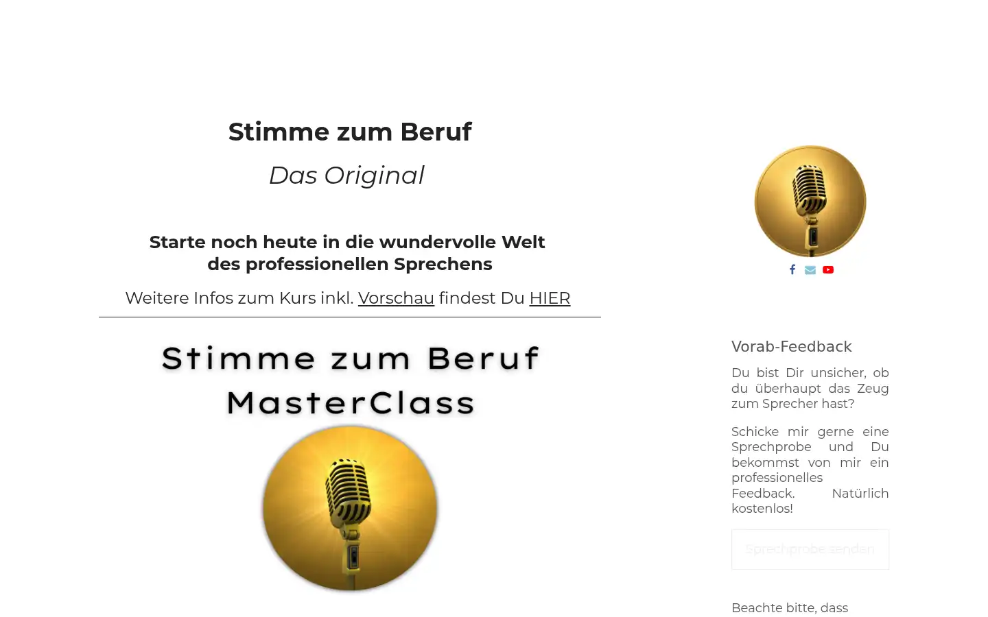 Screenshot of stimmezumberuf.net