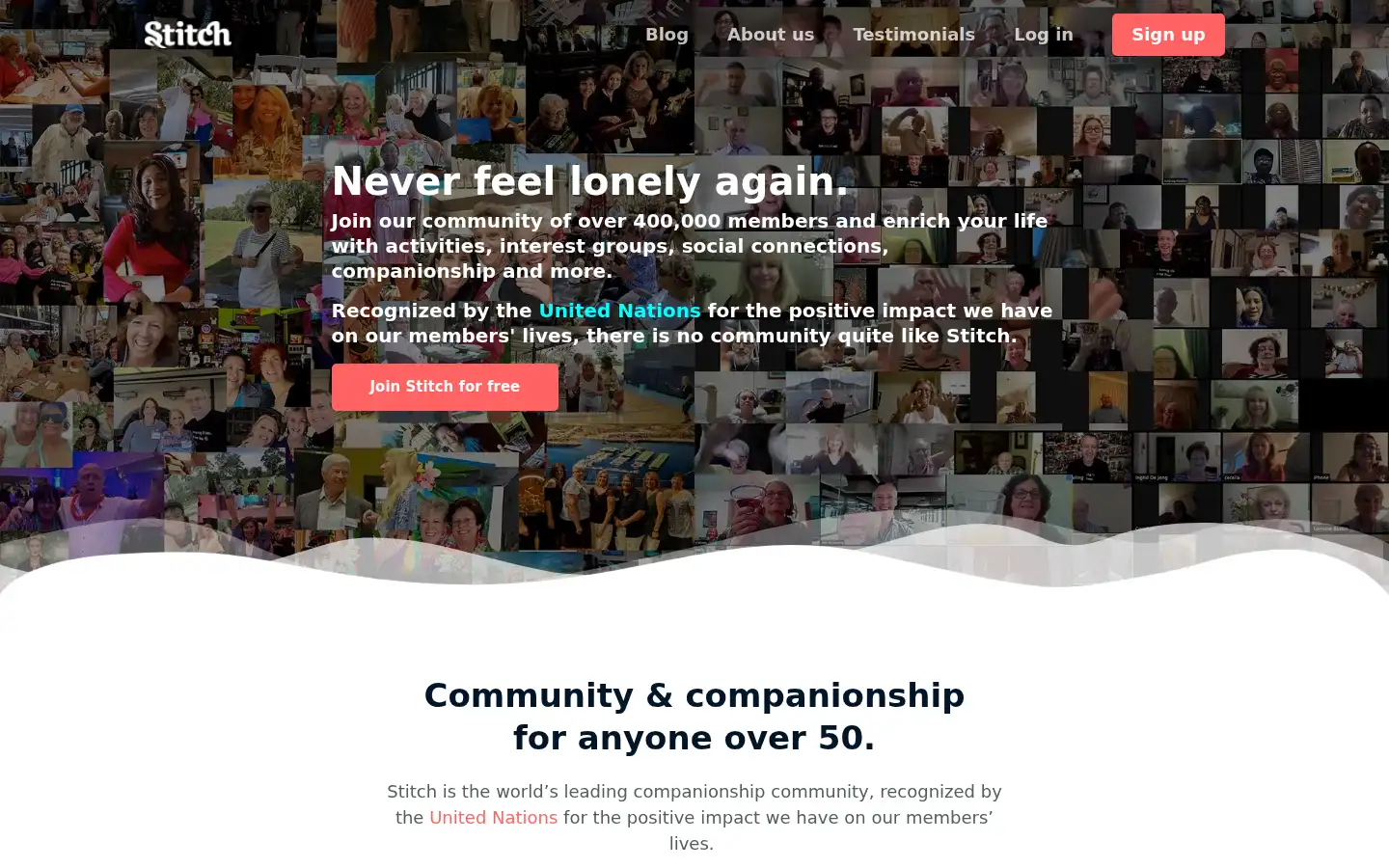 Screenshot of stitch.net