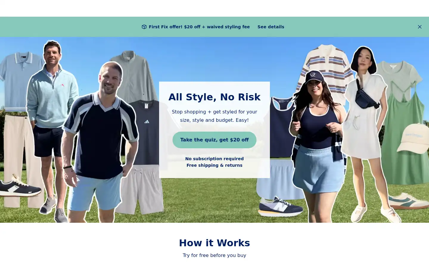 Screenshot of stitchfix.com
