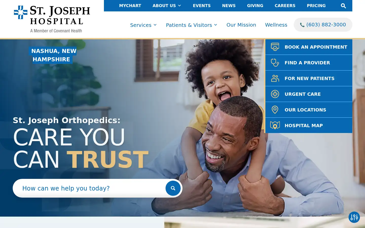 Screenshot of stjosephhospital.com