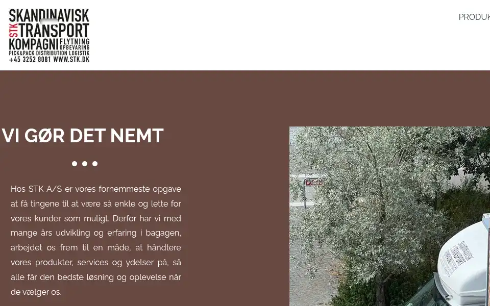 Screenshot of stk.dk