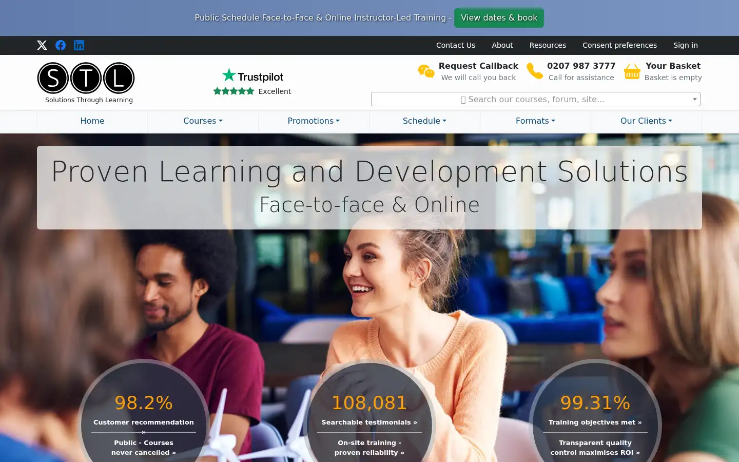 Screenshot of stl-training.co.uk