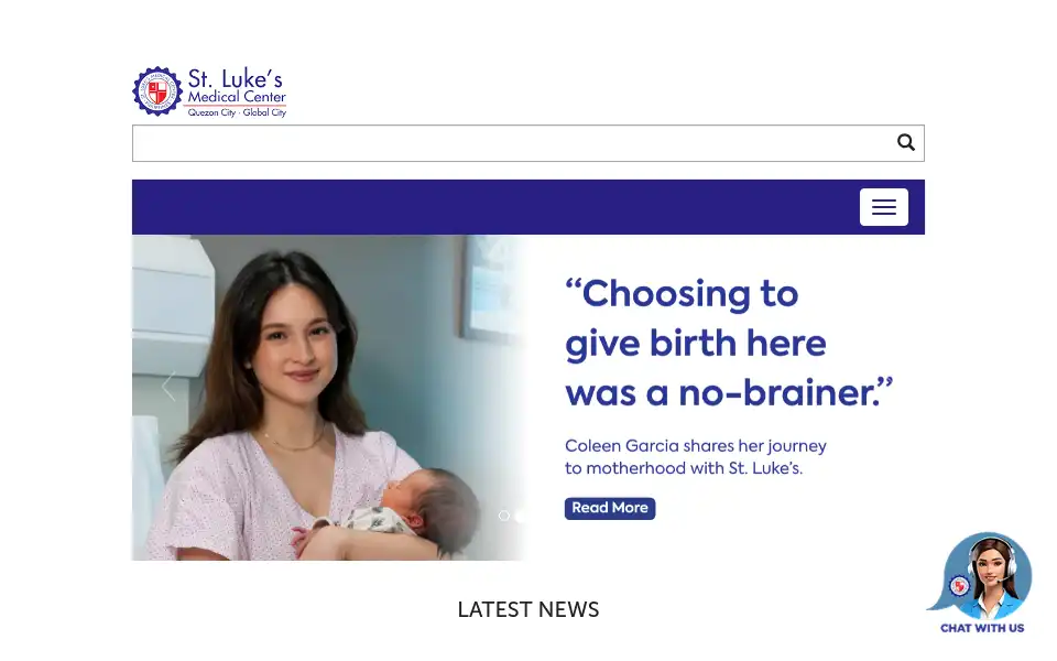 Screenshot of stlukes.com.ph